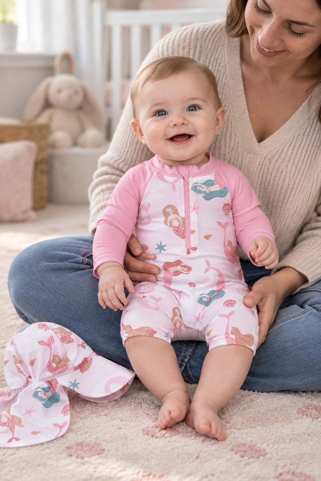 Combinaison Bebe Sirène - Rose