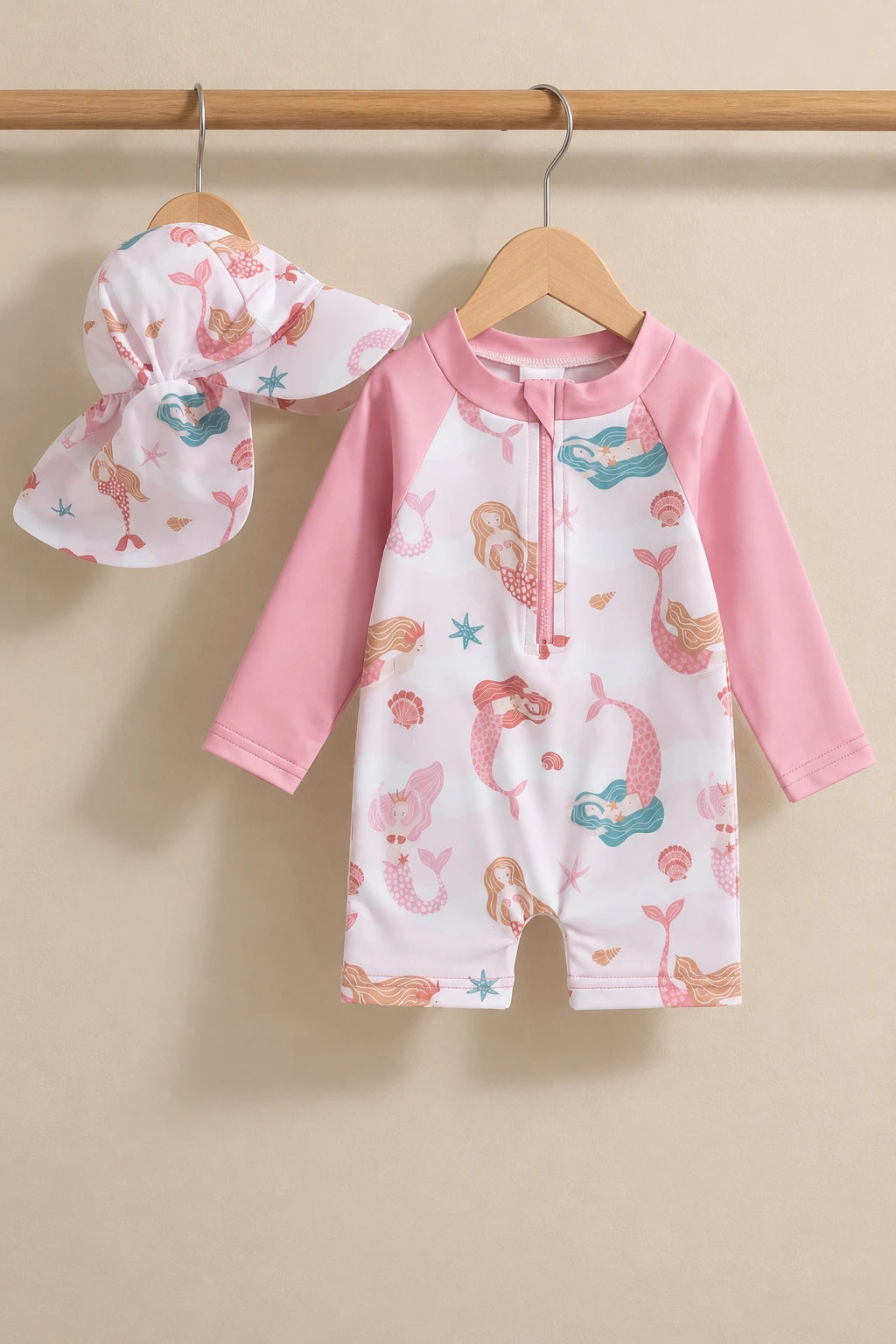 Combinaison Bebe Sirène - Rose