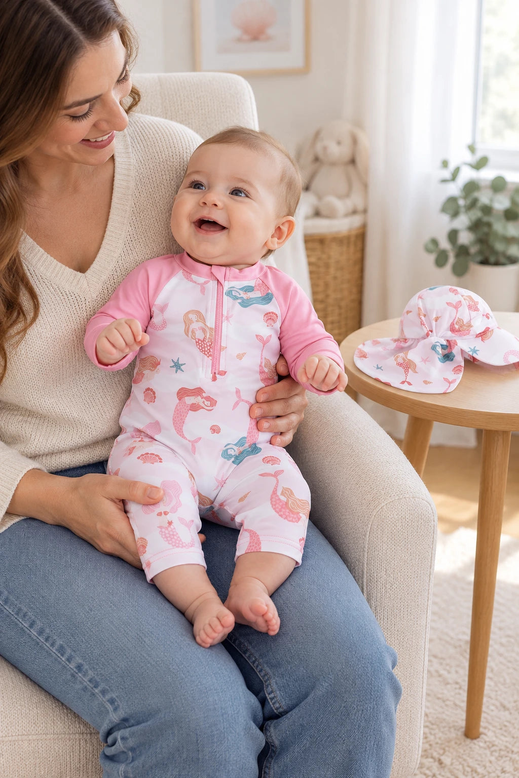 Combinaison Bebe Sirène - Rose