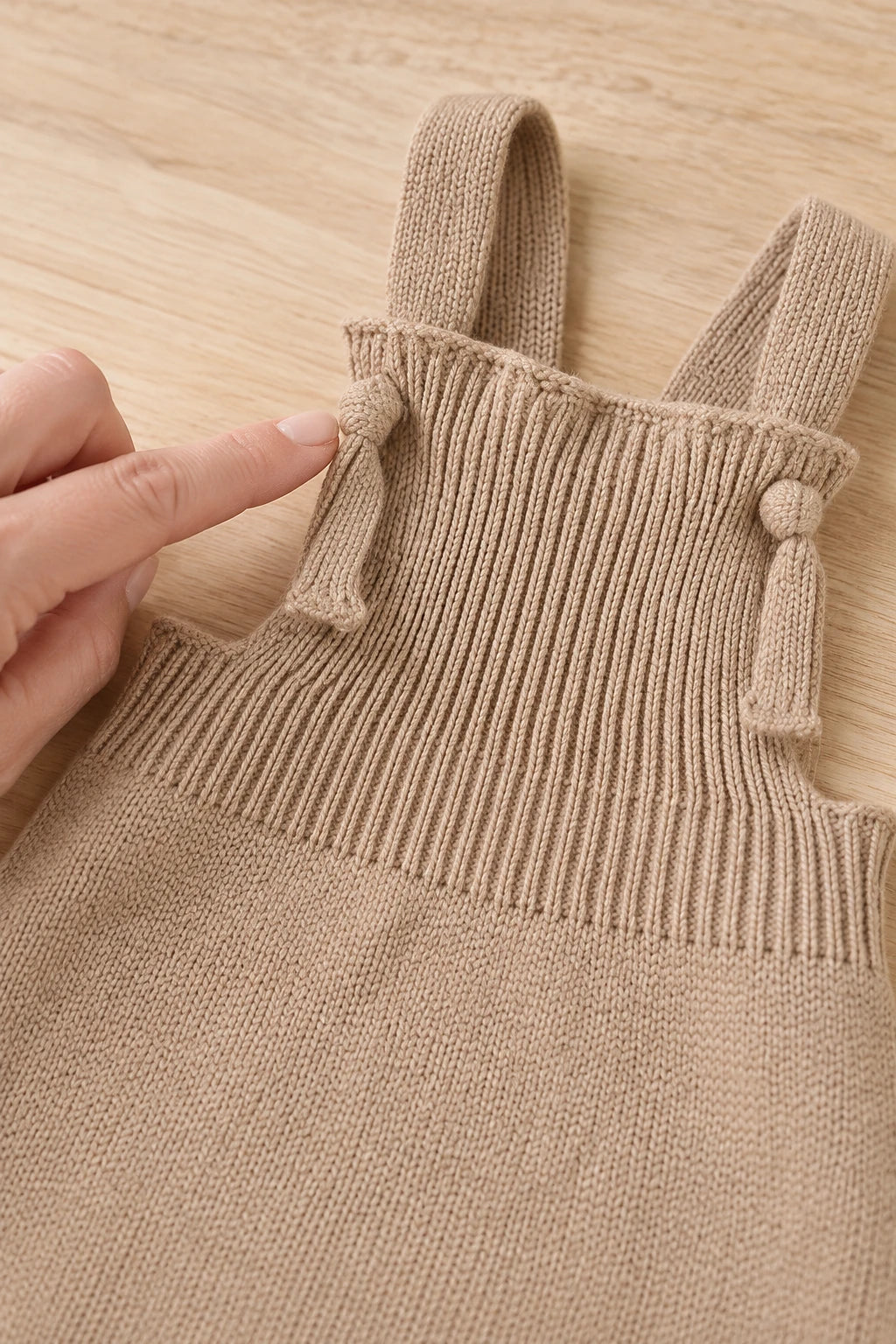Combinaison Bebe Tricot Salopette - Marron