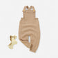 Combinaison Bebe Tricot Salopette - Marron Rayure