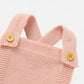 Combinaison Bebe Tricot Salopette - Rose Rayures