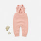 Combinaison Bebe Tricot Salopette - Rose Rayures