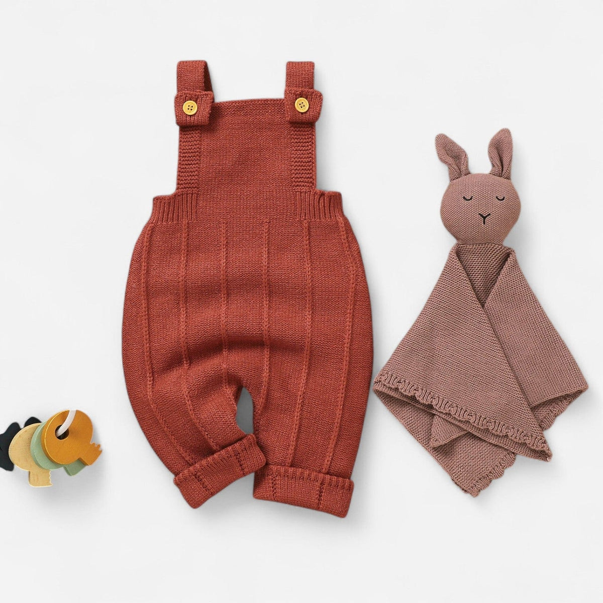 Combinaison Bebe Tricot Salopette - Rouge Rayures