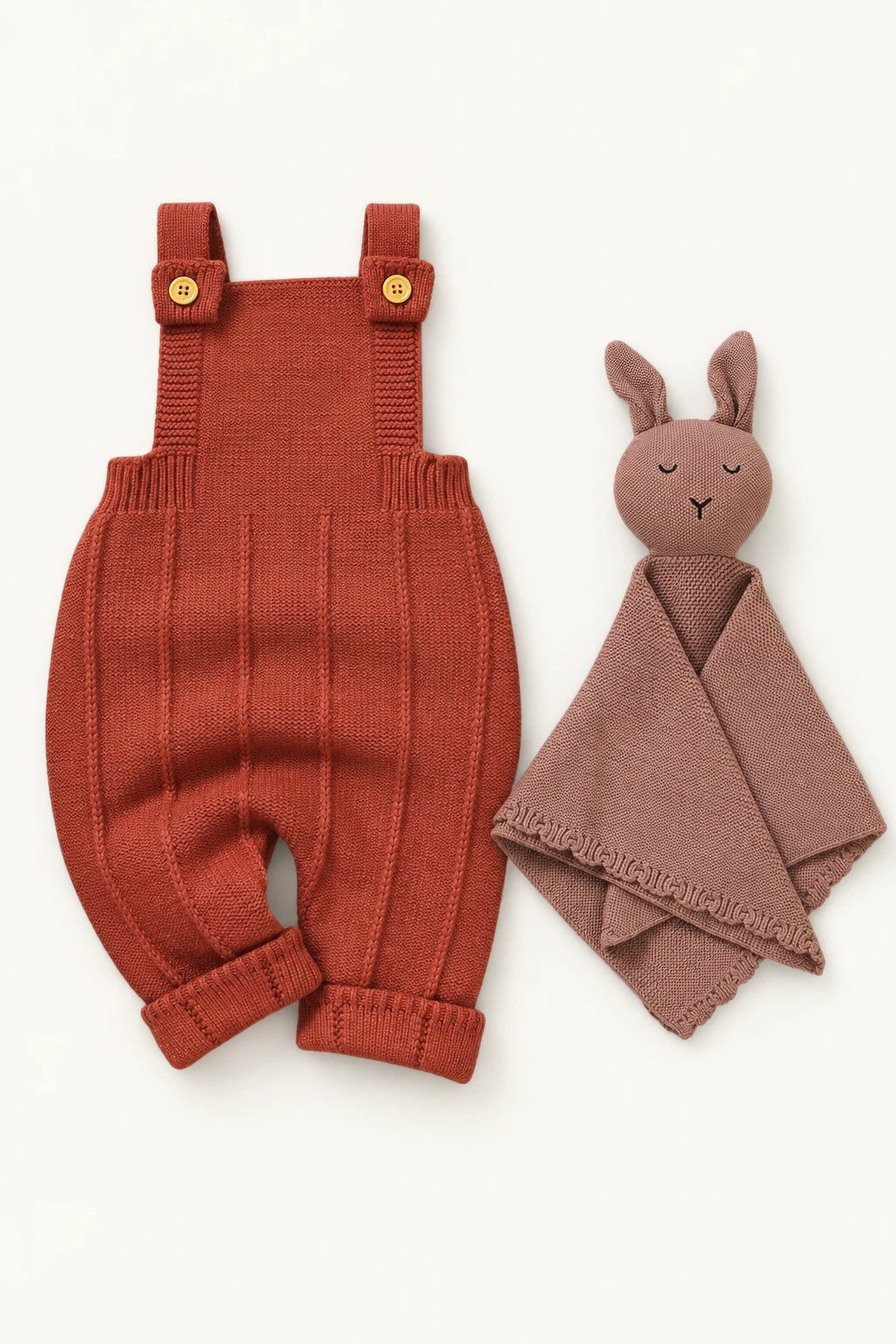 Combinaison Bebe Tricot Salopette - Rouge Rayures