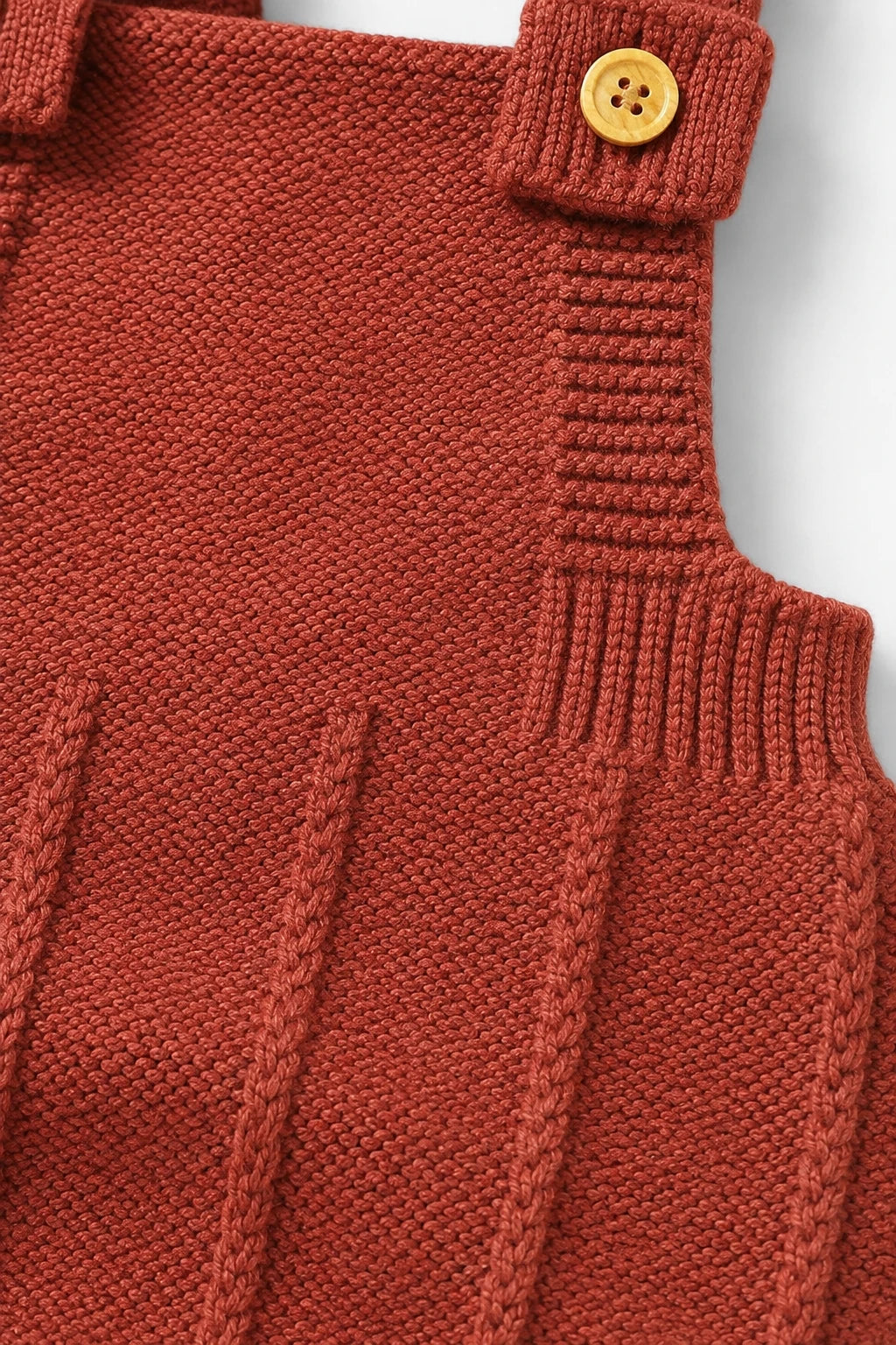 Combinaison Bebe Tricot Salopette - Rouge Rayures