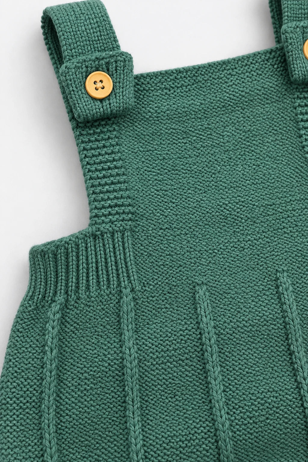 Combinaison Bebe Tricot Salopette - Vert Rayures
