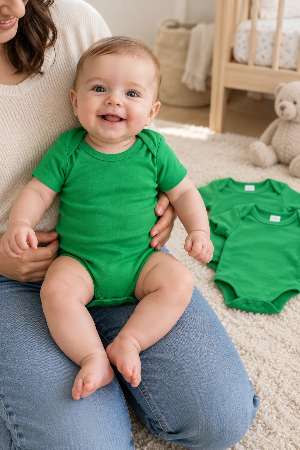 Combinaison Bebe Verte - x3