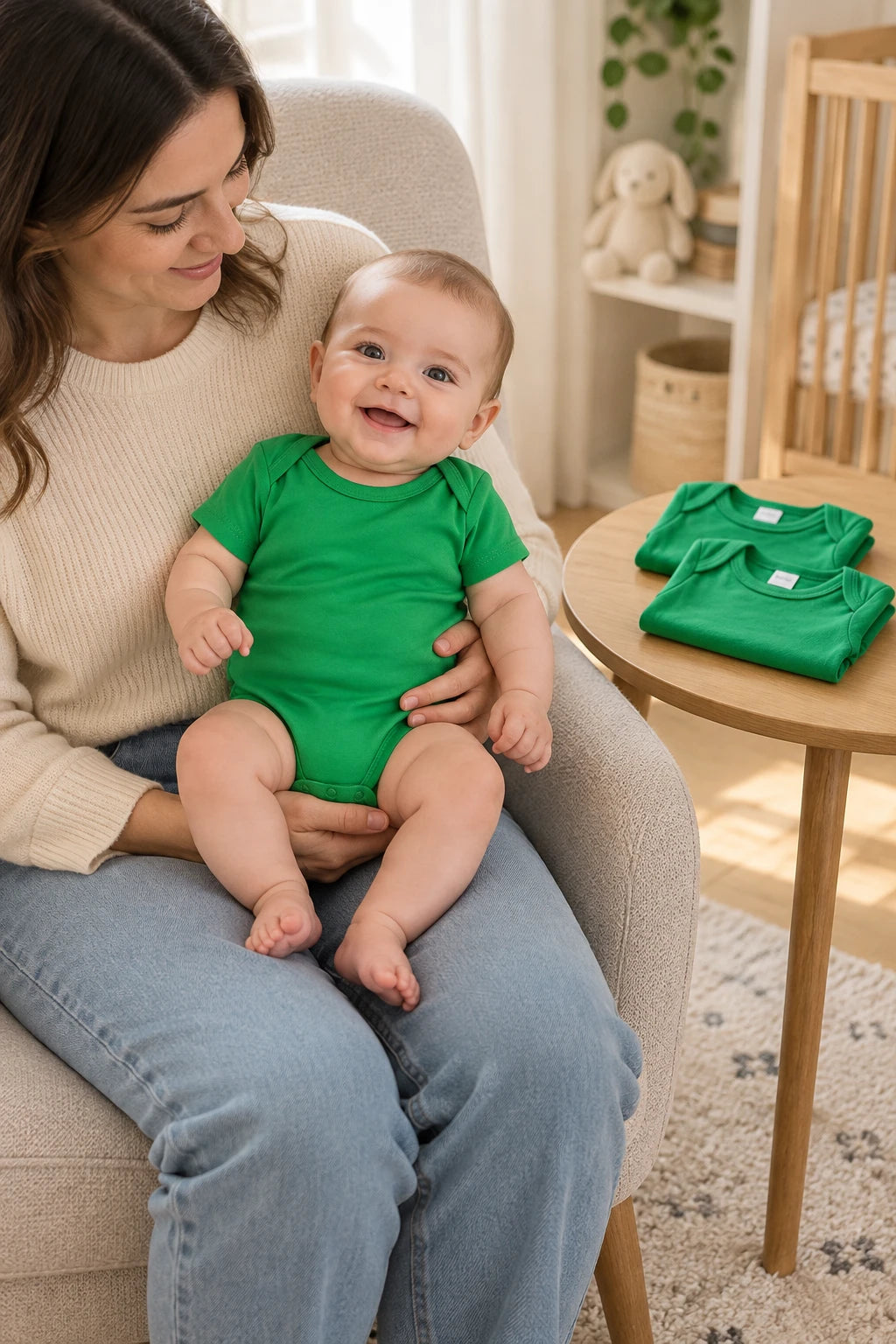 Combinaison Bebe Verte - x3
