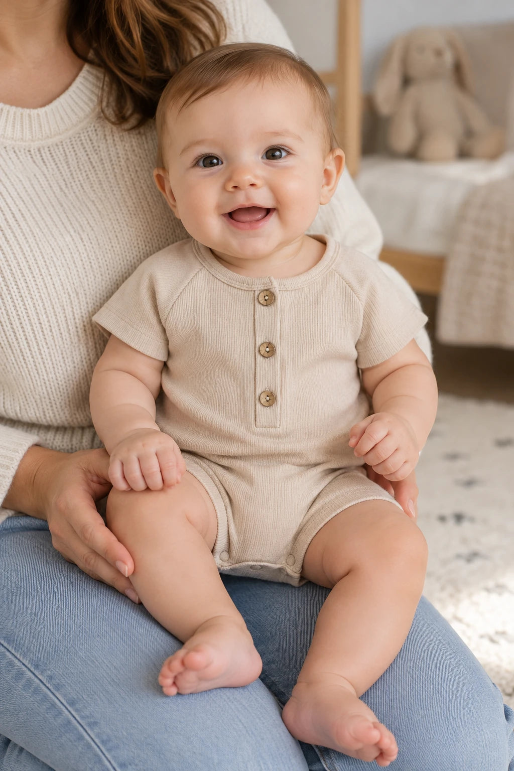 Combinaison Courte Bebe - Beige