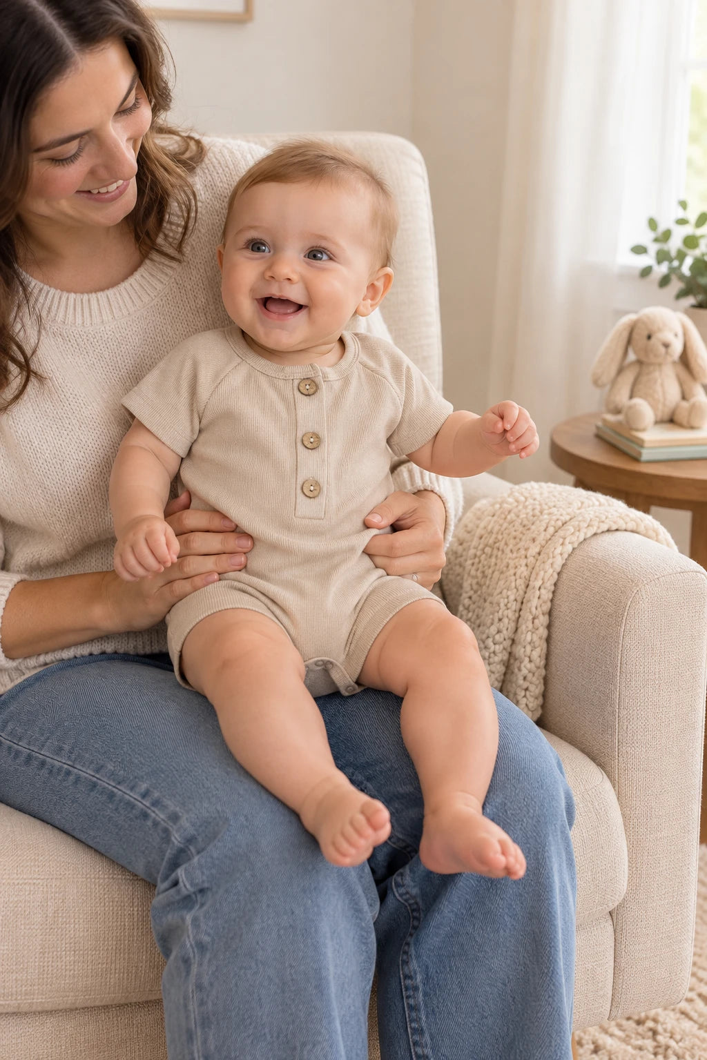 Combinaison Courte Bebe - Beige