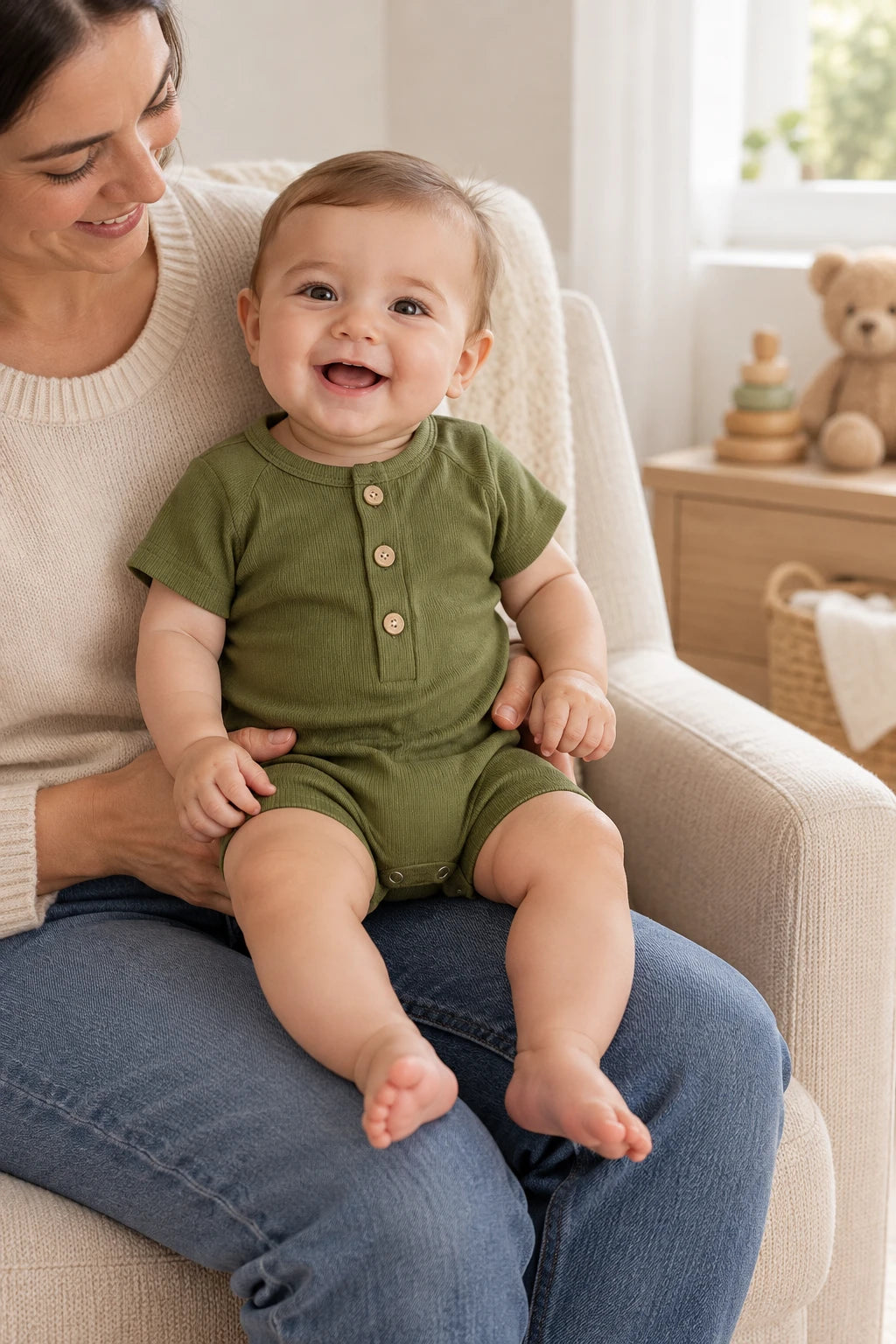 Combinaison Courte Bebe - Vert