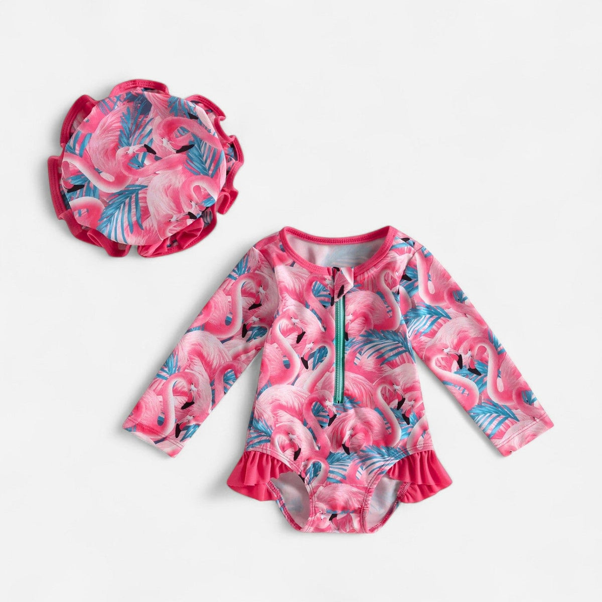 Combinaison De Bain Bebe - Flamant Rose