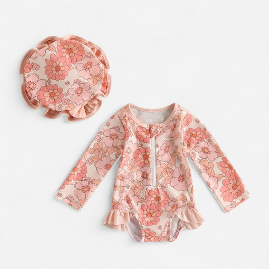 Combinaison De Bain Bebe - Fleur