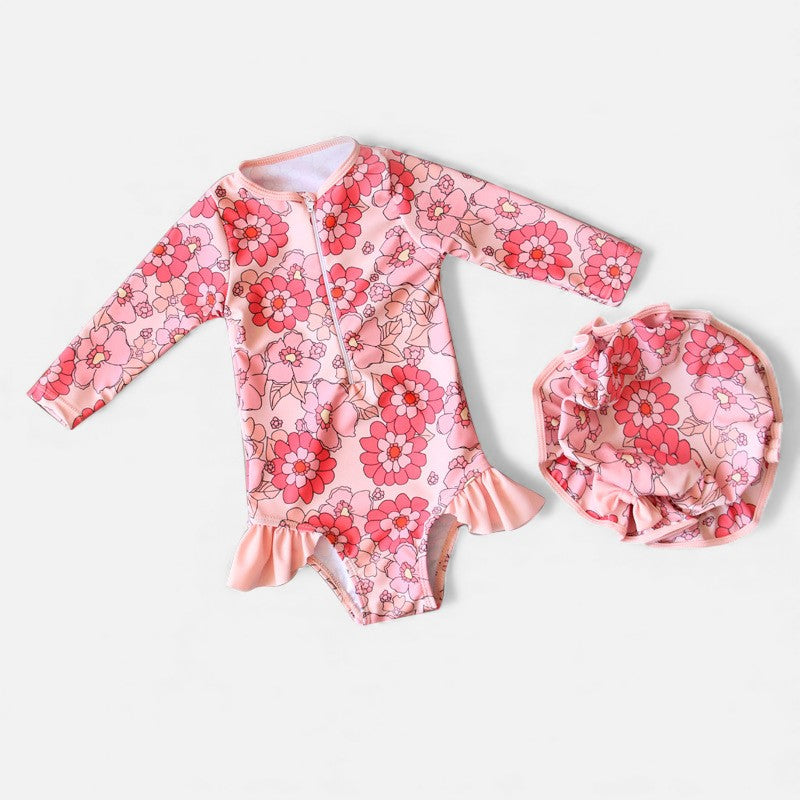 Combinaison De Bain Bebe - Fleur