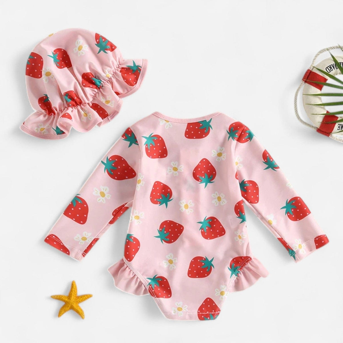 Combinaison De Bain Bebe - Fraise