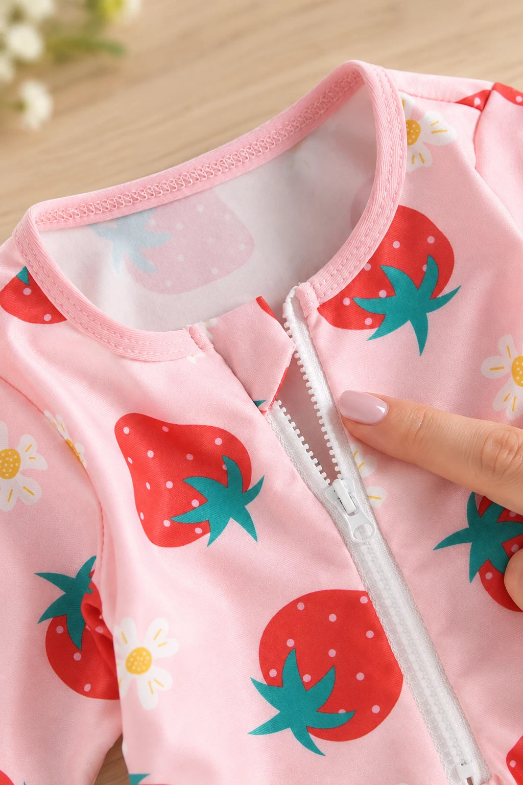 Combinaison De Bain Bebe - Fraise