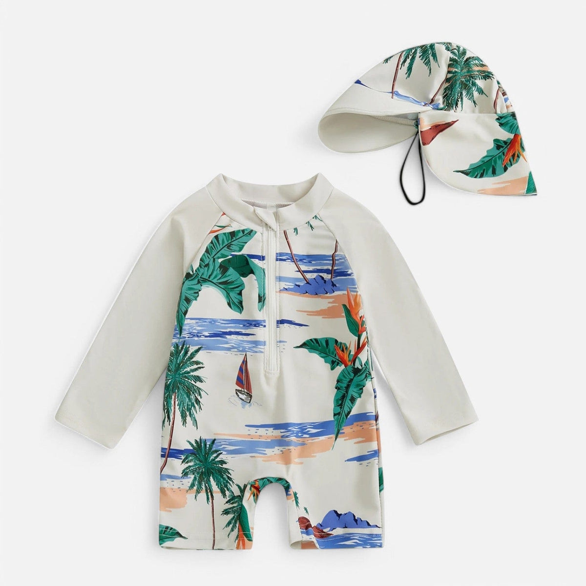 Combinaison De Plage Bebe - Blanc