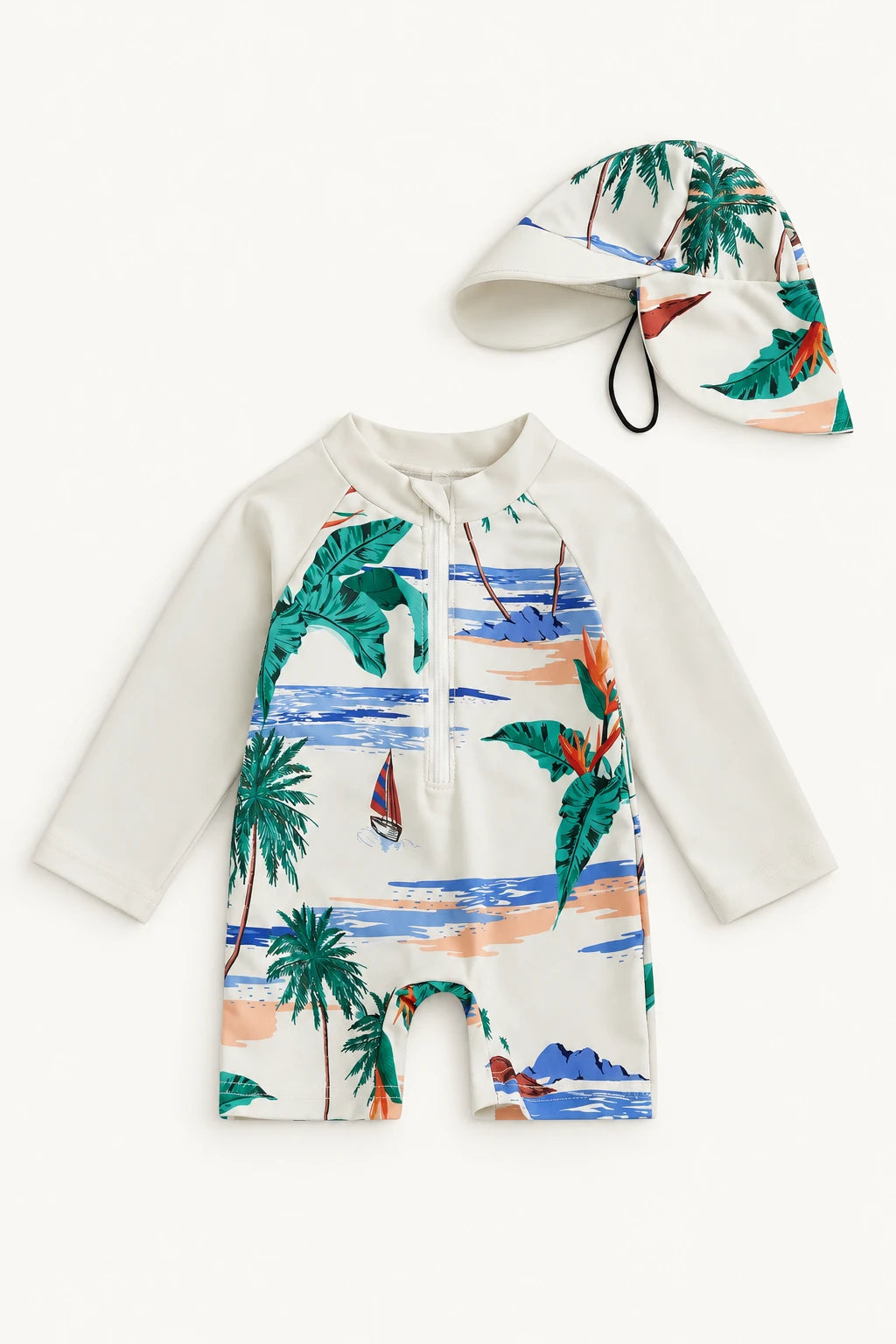 Combinaison De Plage Bebe - Blanc