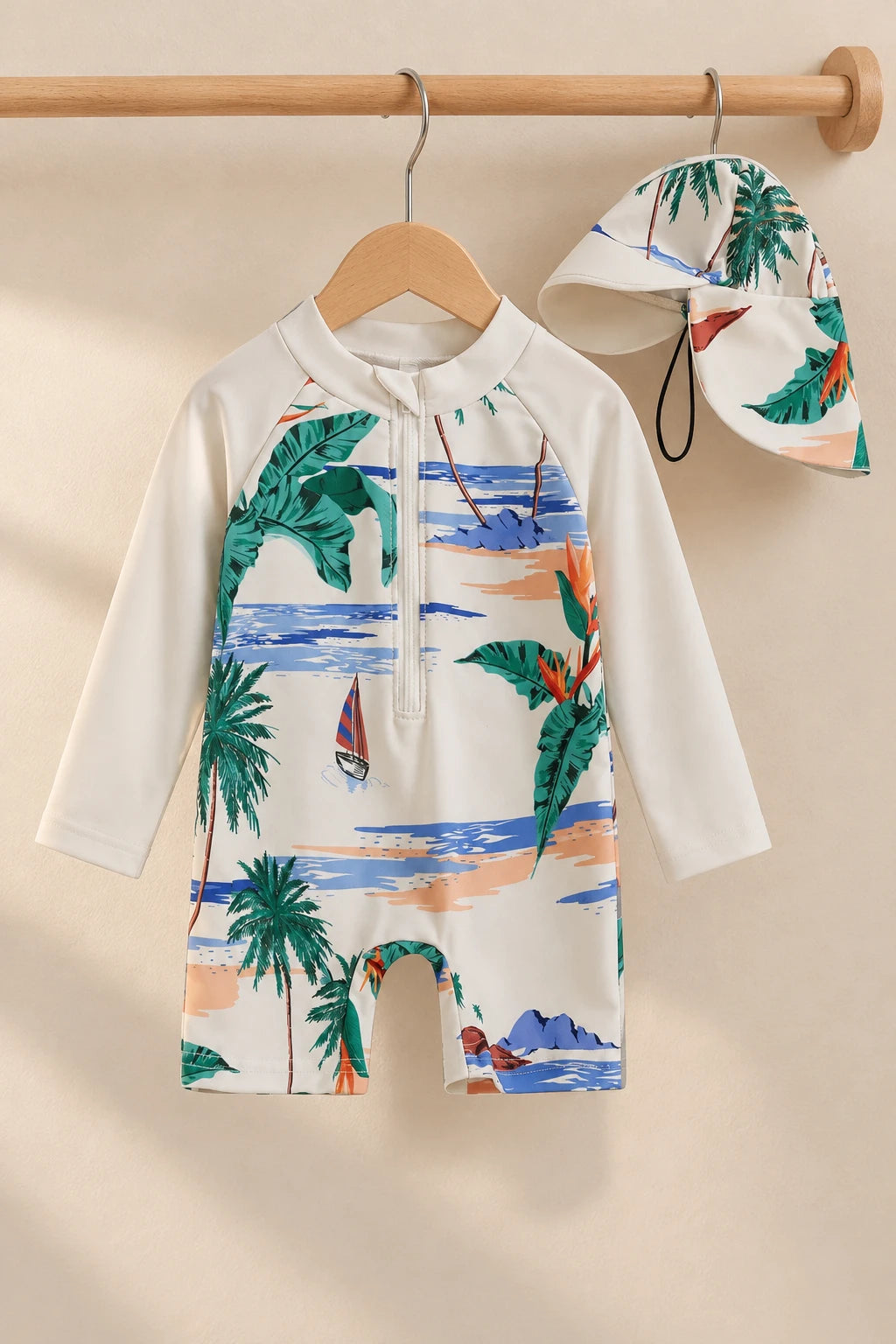 Combinaison De Plage Bebe - Blanc