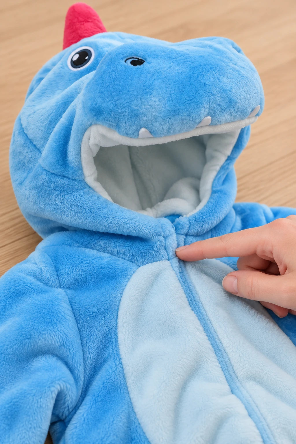 Combinaison Deguisement Bebe - Dinosaure Bleu