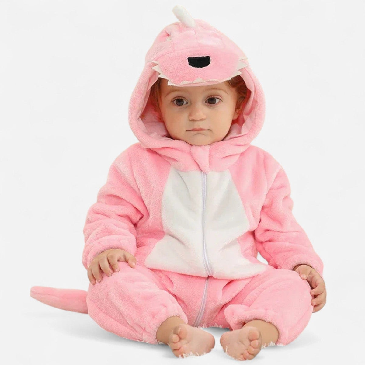 Combinaison Deguisement Bebe - Dinosaure Rose