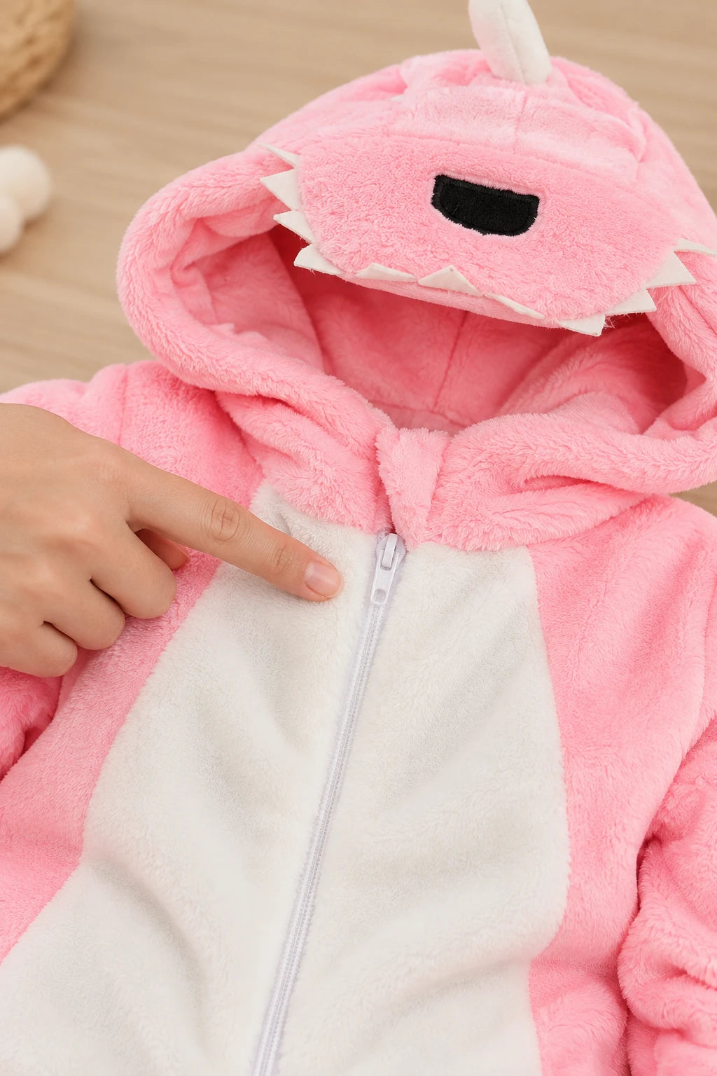 Combinaison Deguisement Bebe - Dinosaure Rose