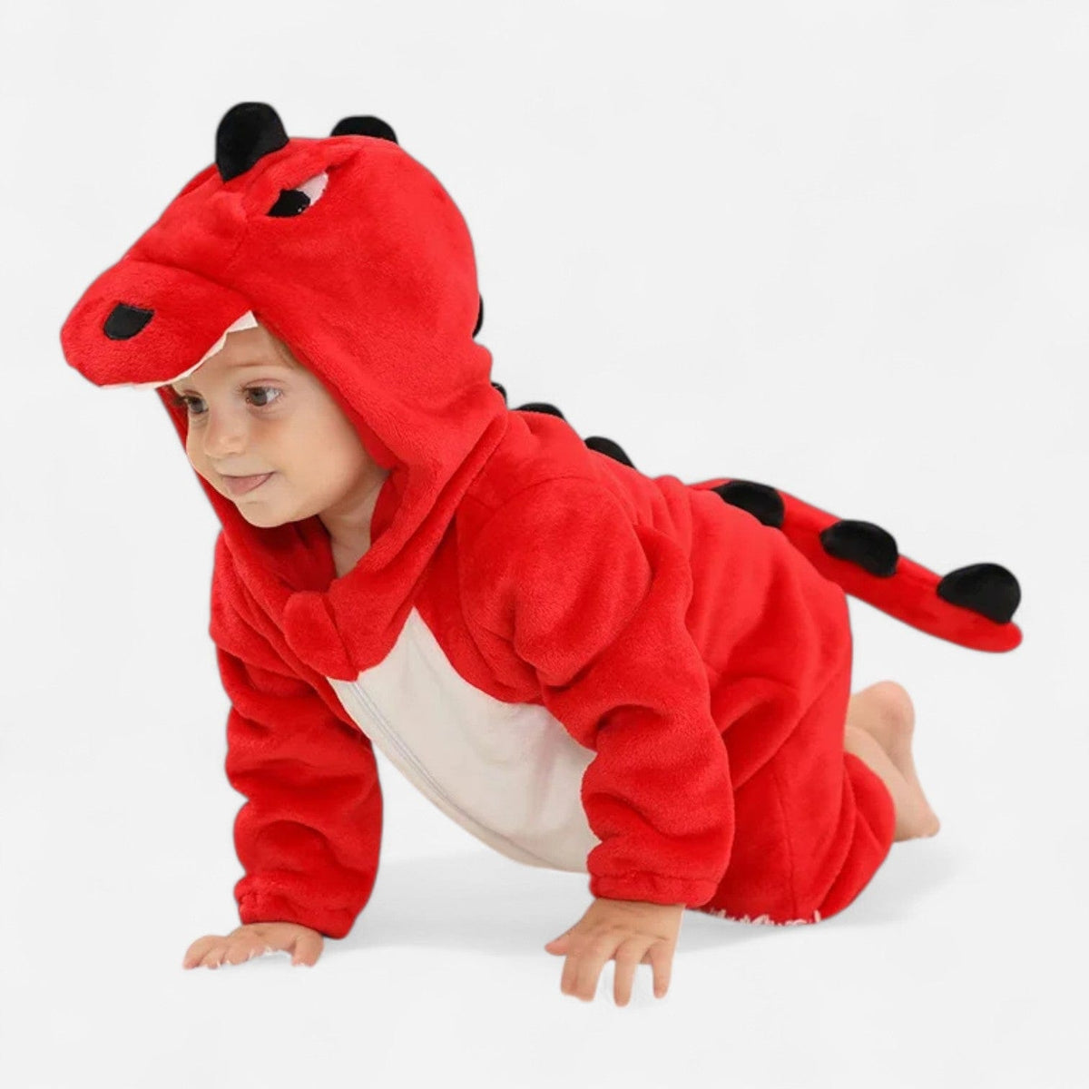 Combinaison Deguisement Bebe - Dinosaure Rouge