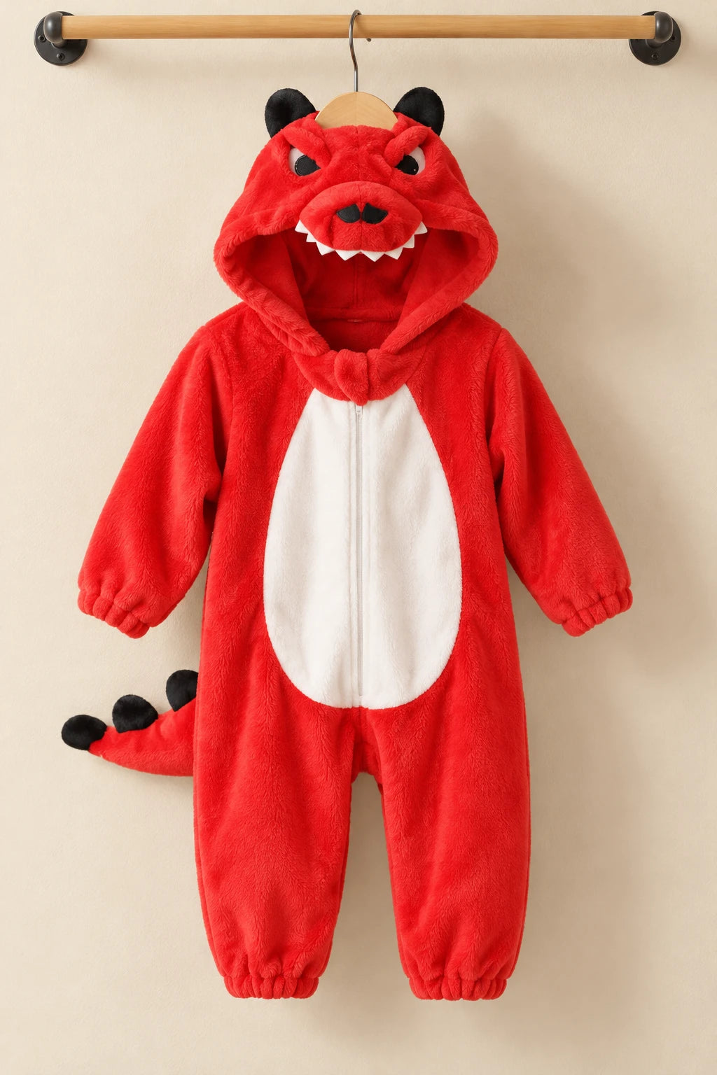Combinaison Deguisement Bebe - Dinosaure Rouge