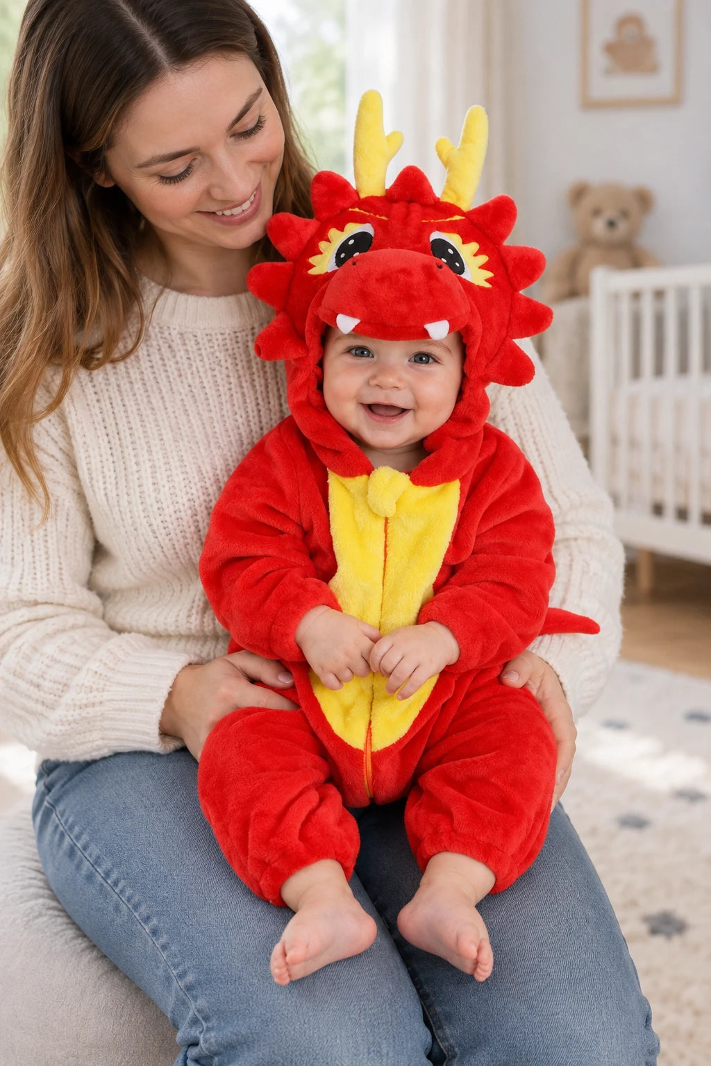 Combinaison Deguisement Bebe - Dragon Rouge