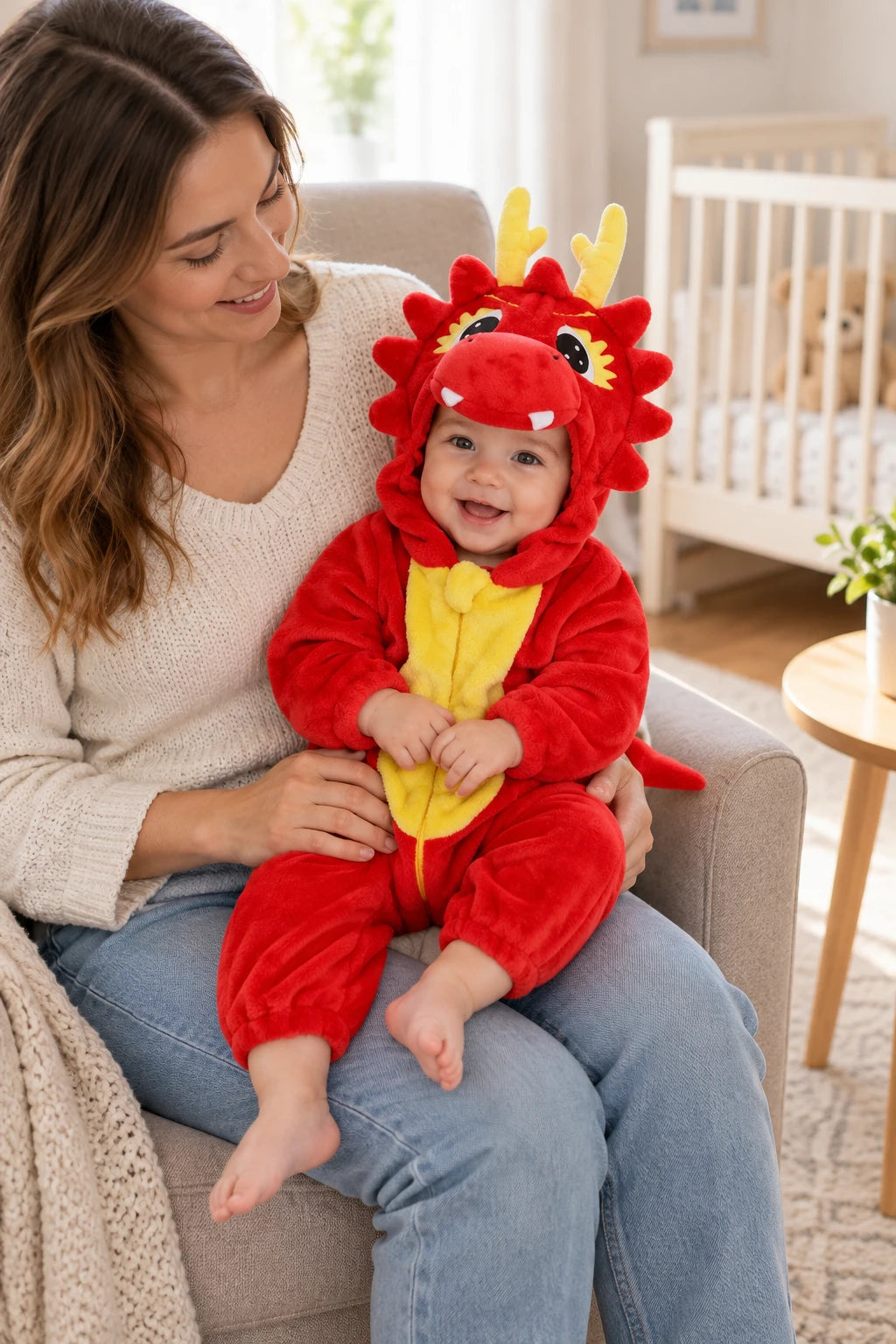 Combinaison Deguisement Bebe - Dragon Rouge