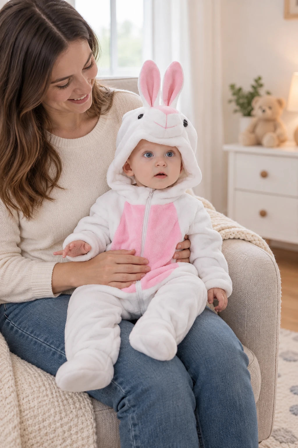 Combinaison Deguisement Bebe - Lapin Blanc