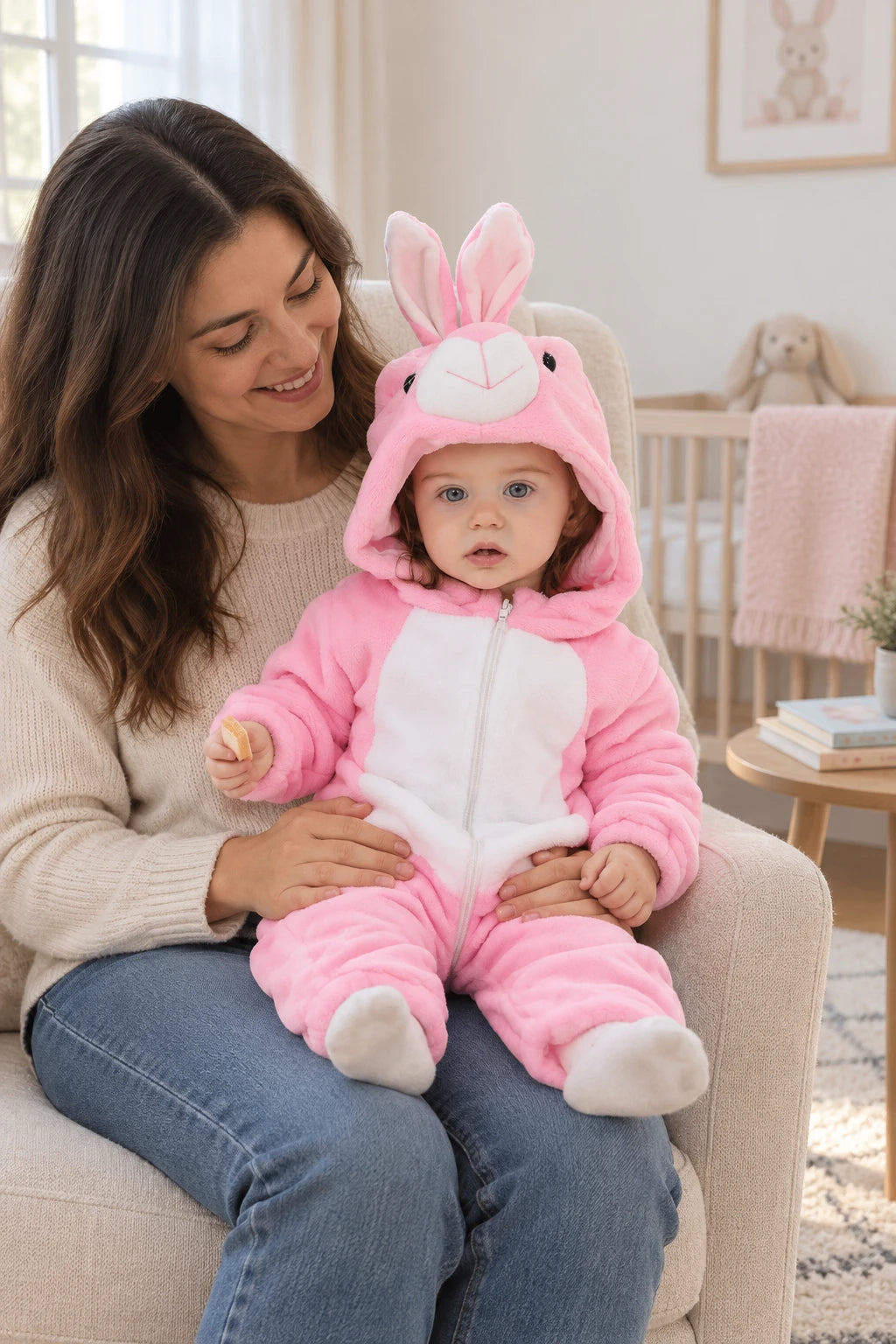 Combinaison Deguisement Bebe - Lapin Rose