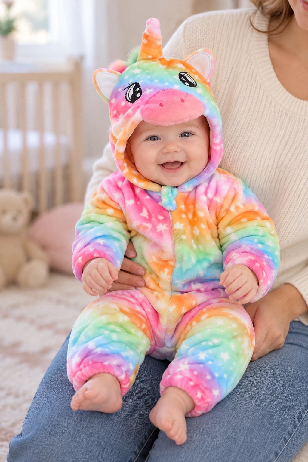 Combinaison Deguisement Bebe - Licorne Arc-en-ciel