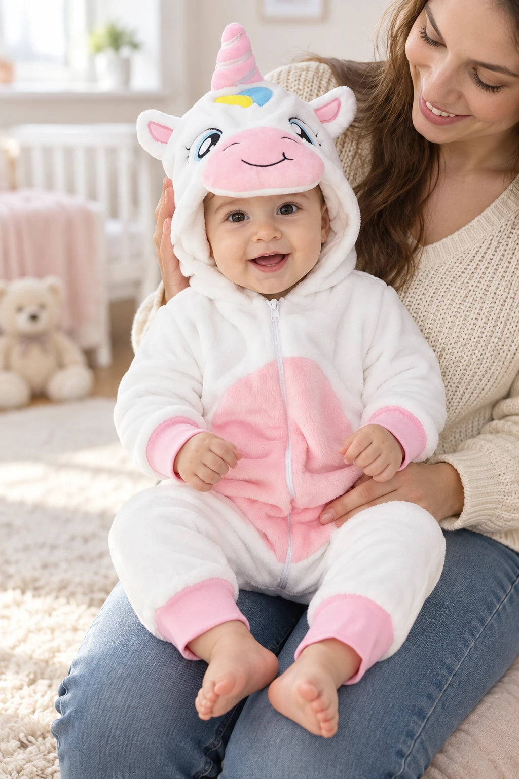 Combinaison Deguisement Bebe - Licorne Blanche