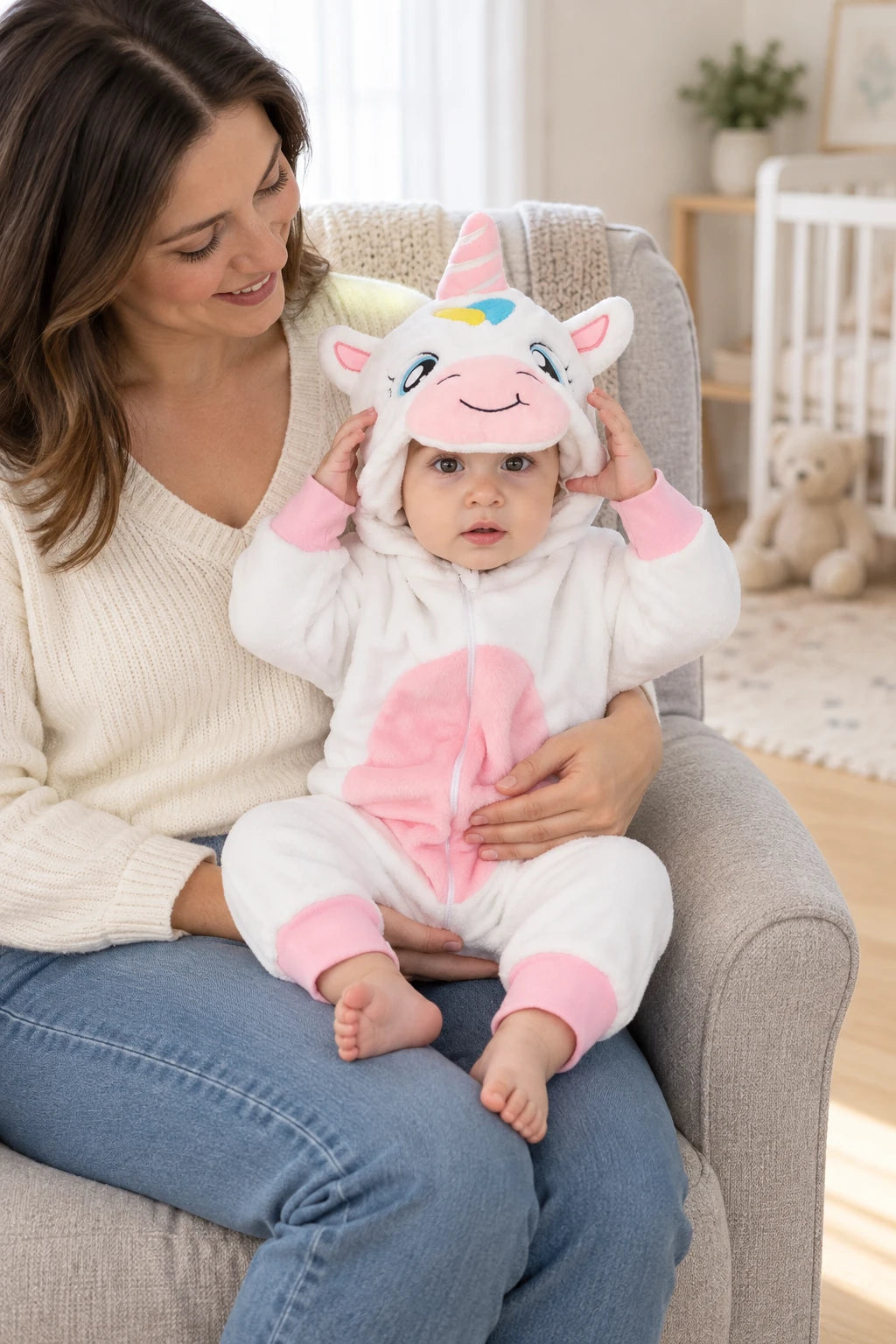 Combinaison Deguisement Bebe - Licorne Blanche