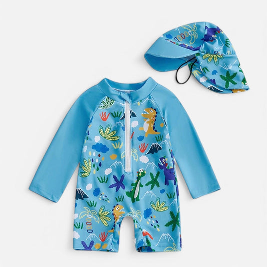 Combinaison Dinosaure Bebe - Bleu