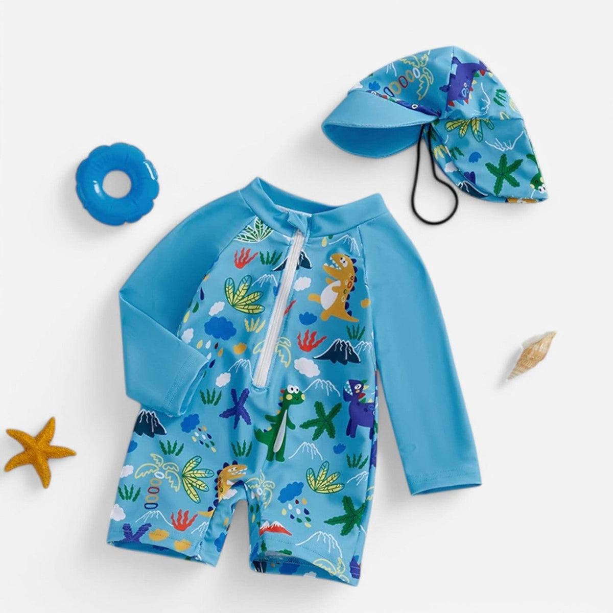 Combinaison Dinosaure Bebe - Bleu