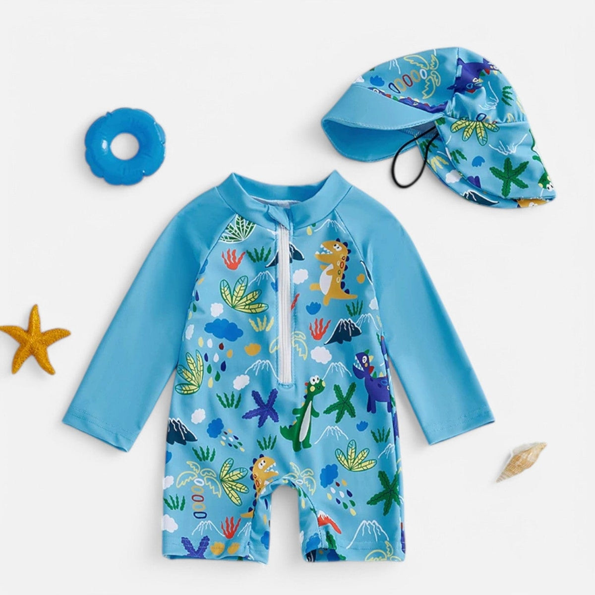 Combinaison Dinosaure Bebe - Bleu