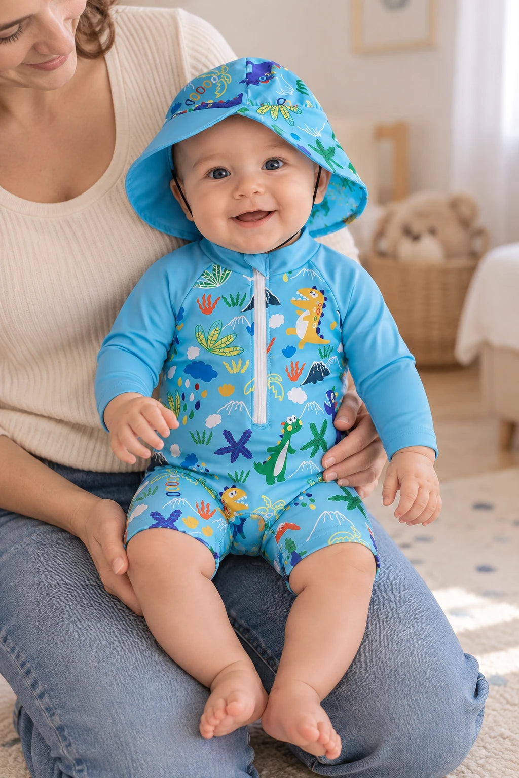 Combinaison Dinosaure Bebe - Bleu
