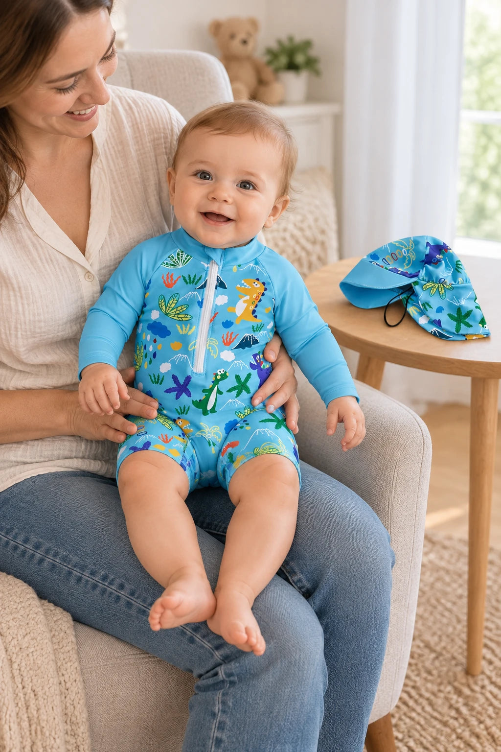 Combinaison Dinosaure Bebe - Bleu