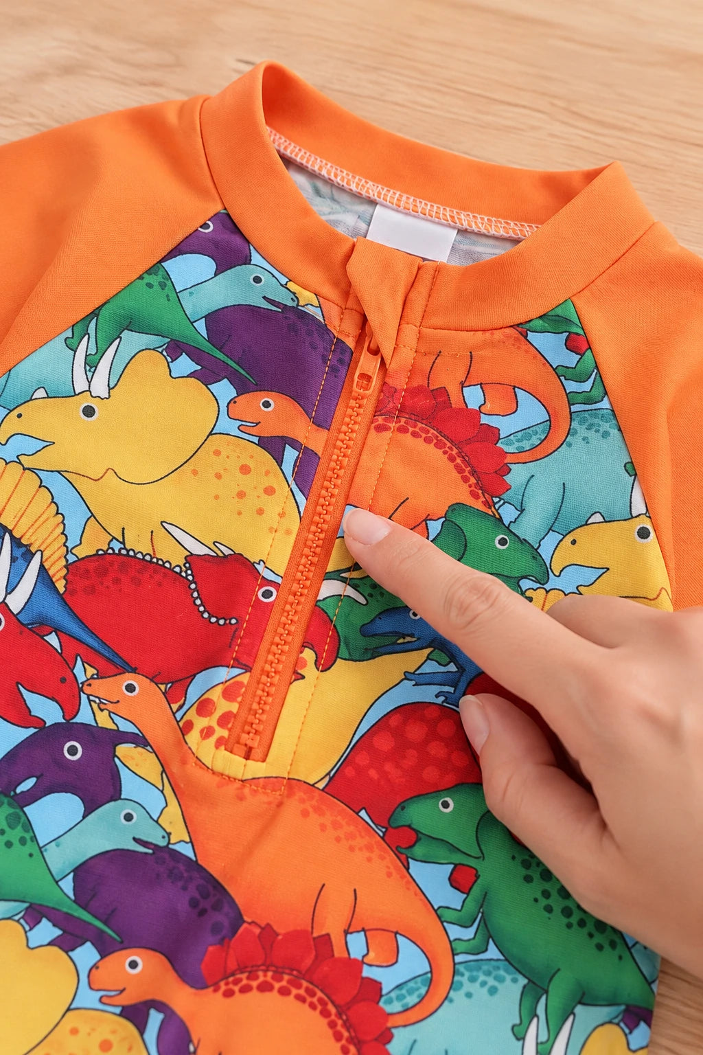 Combinaison Dinosaure Bebe - Orange