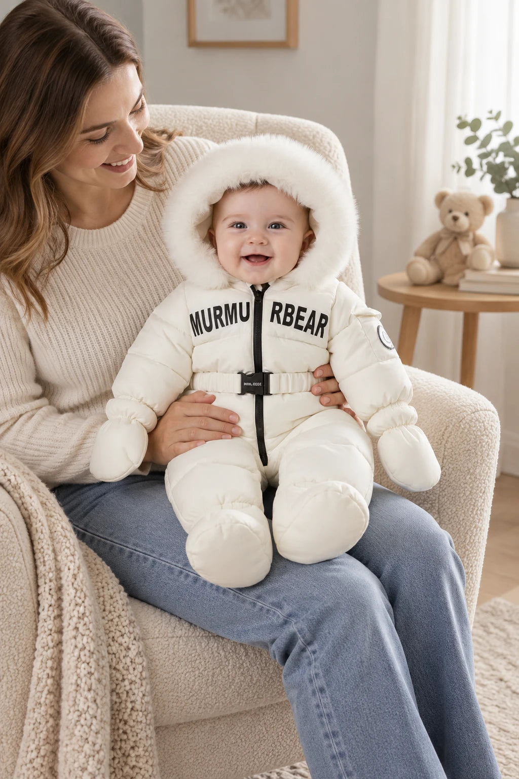 Combinaison Doudoune Bebe - Blanc