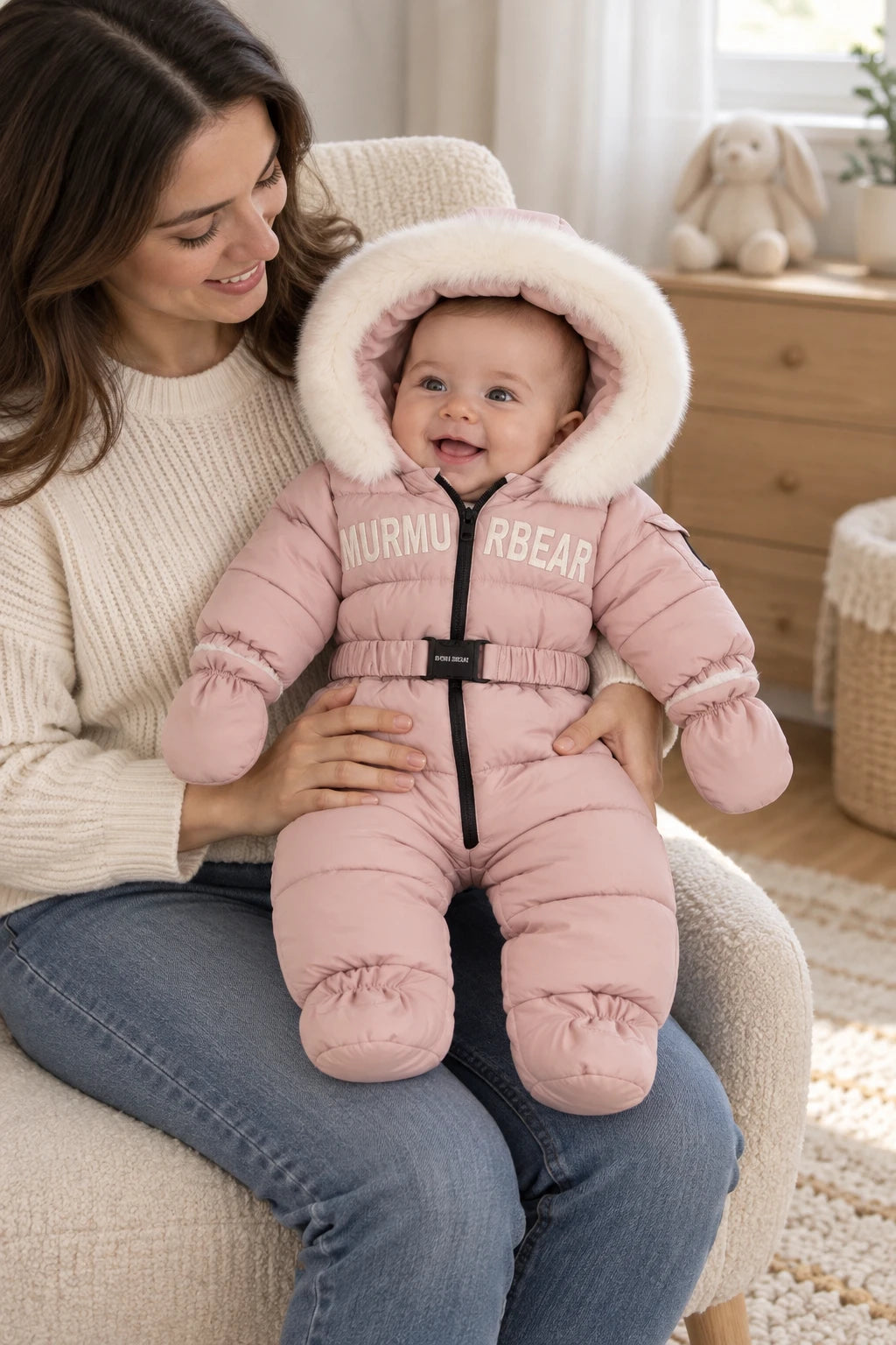 Combinaison Doudoune Bebe - Rose