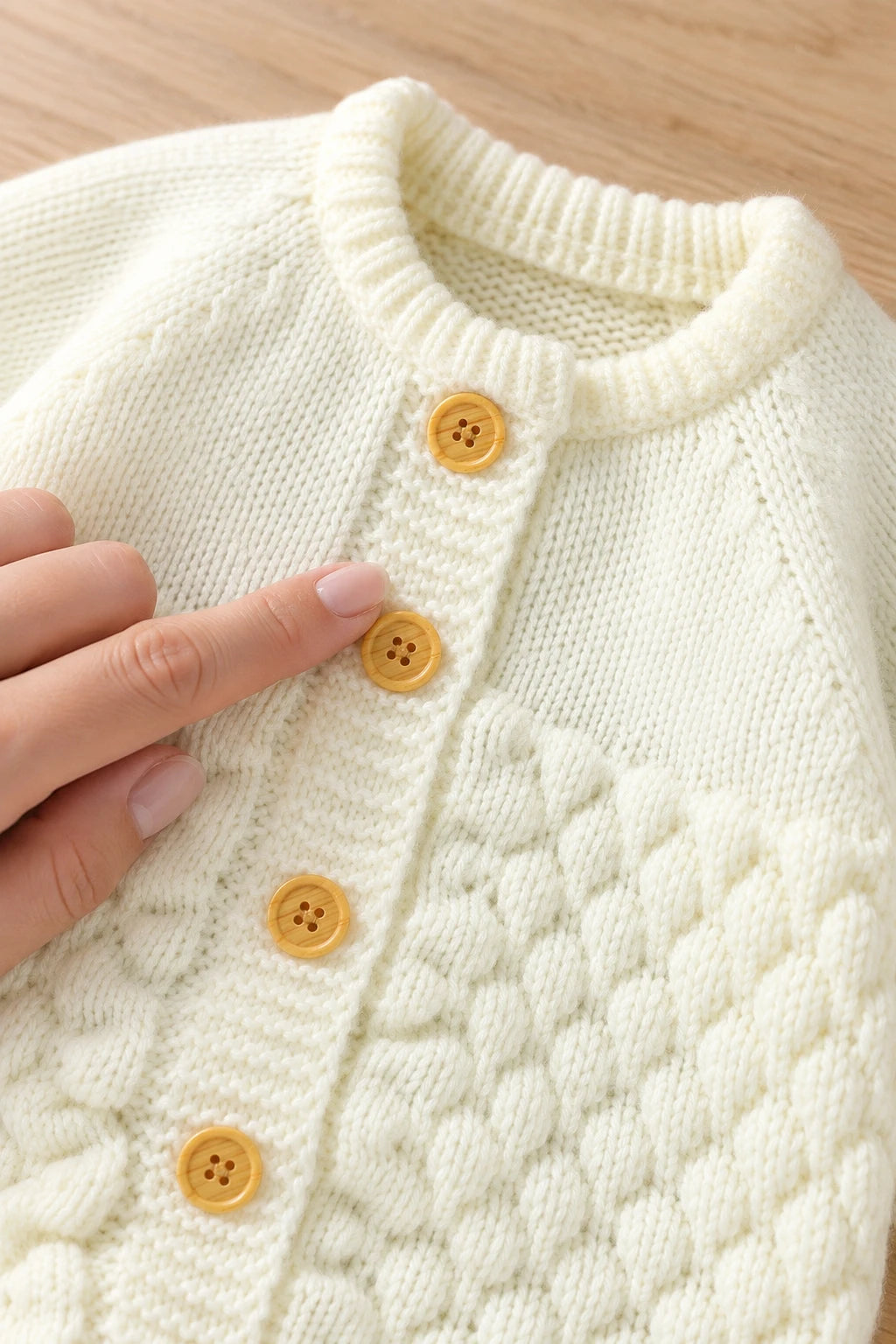 Combinaison En Tricot Bebe - Blanc