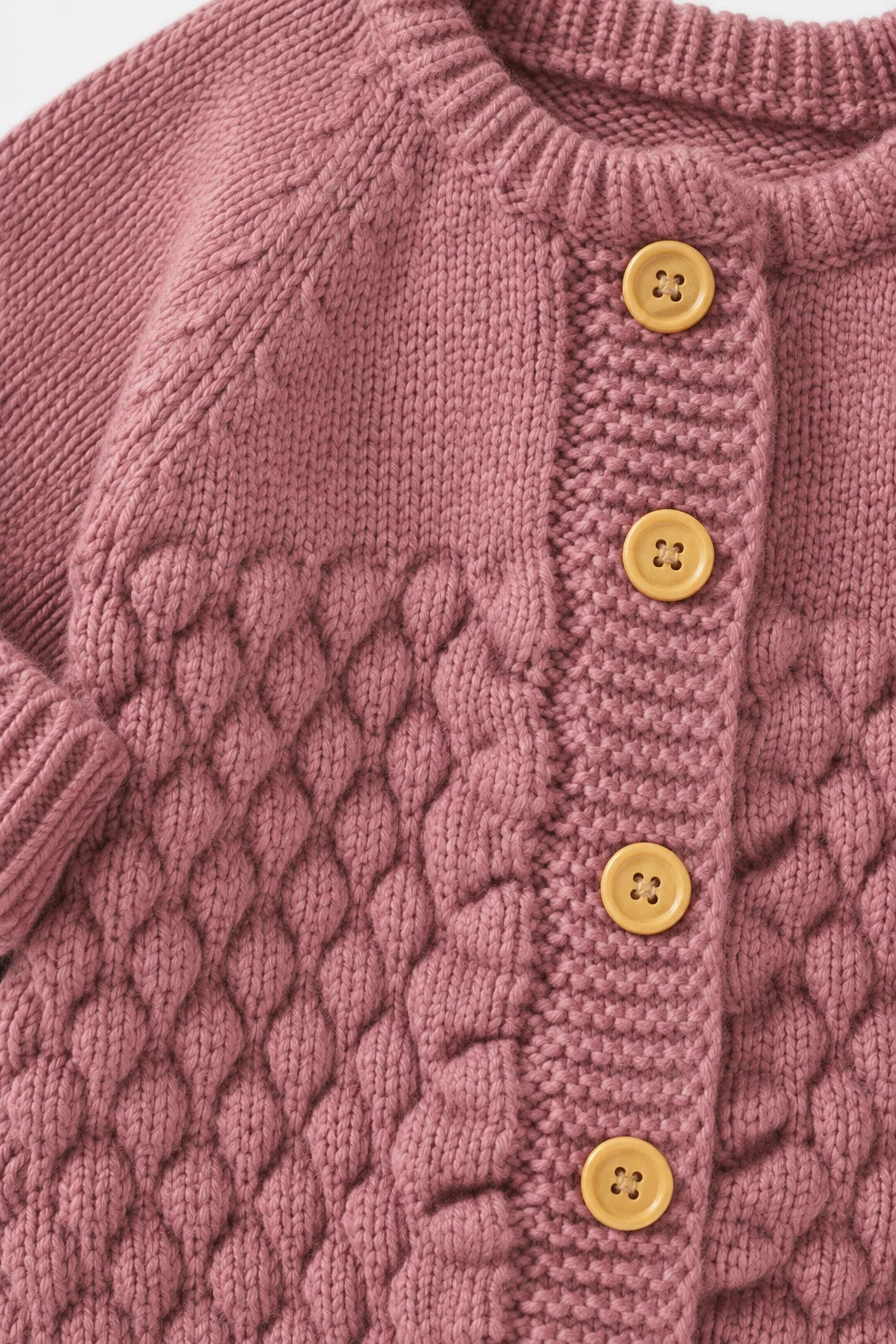 Combinaison En Tricot Bebe - Mauve