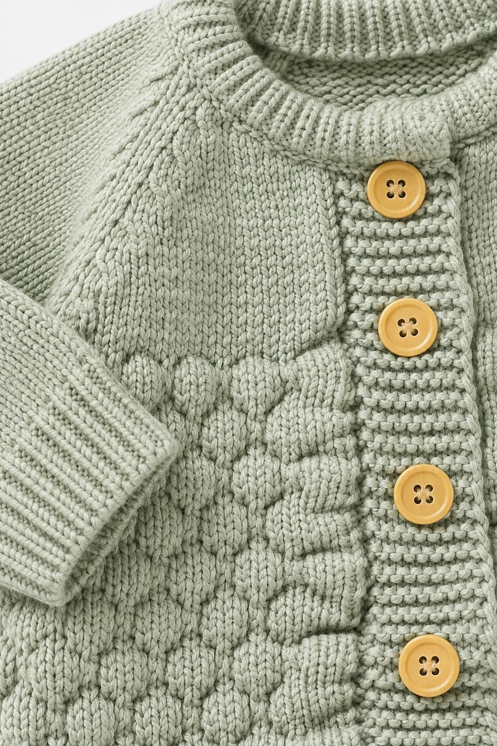 Combinaison En Tricot Bebe - Vert