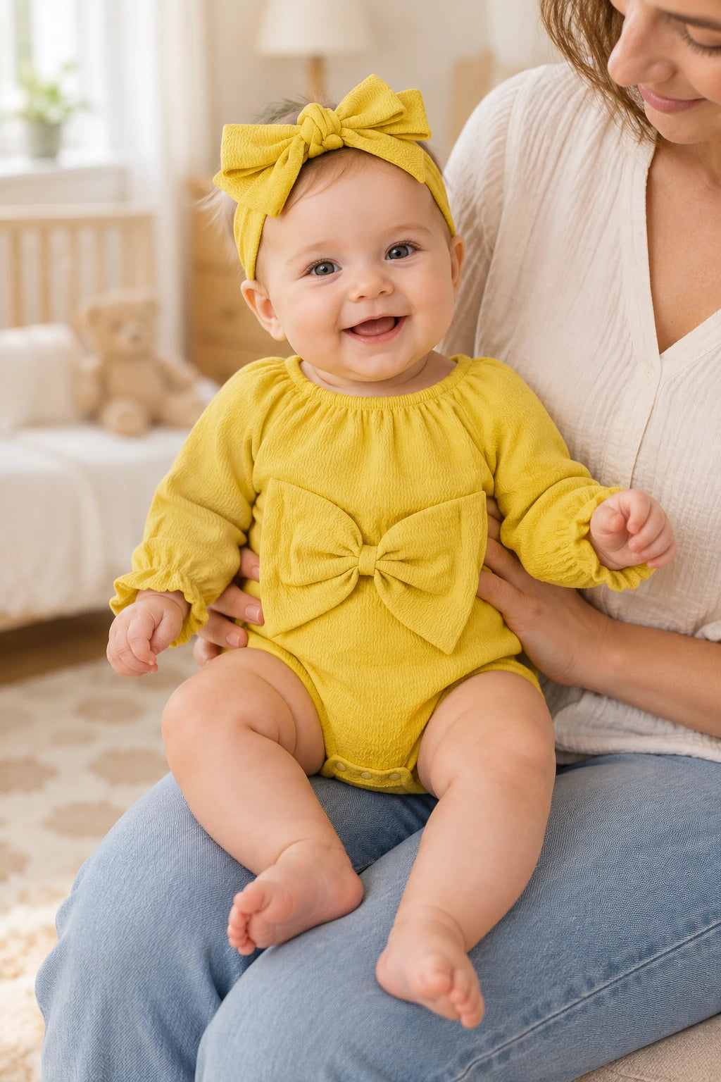 Combinaison Été Bébé Fille - Jaune