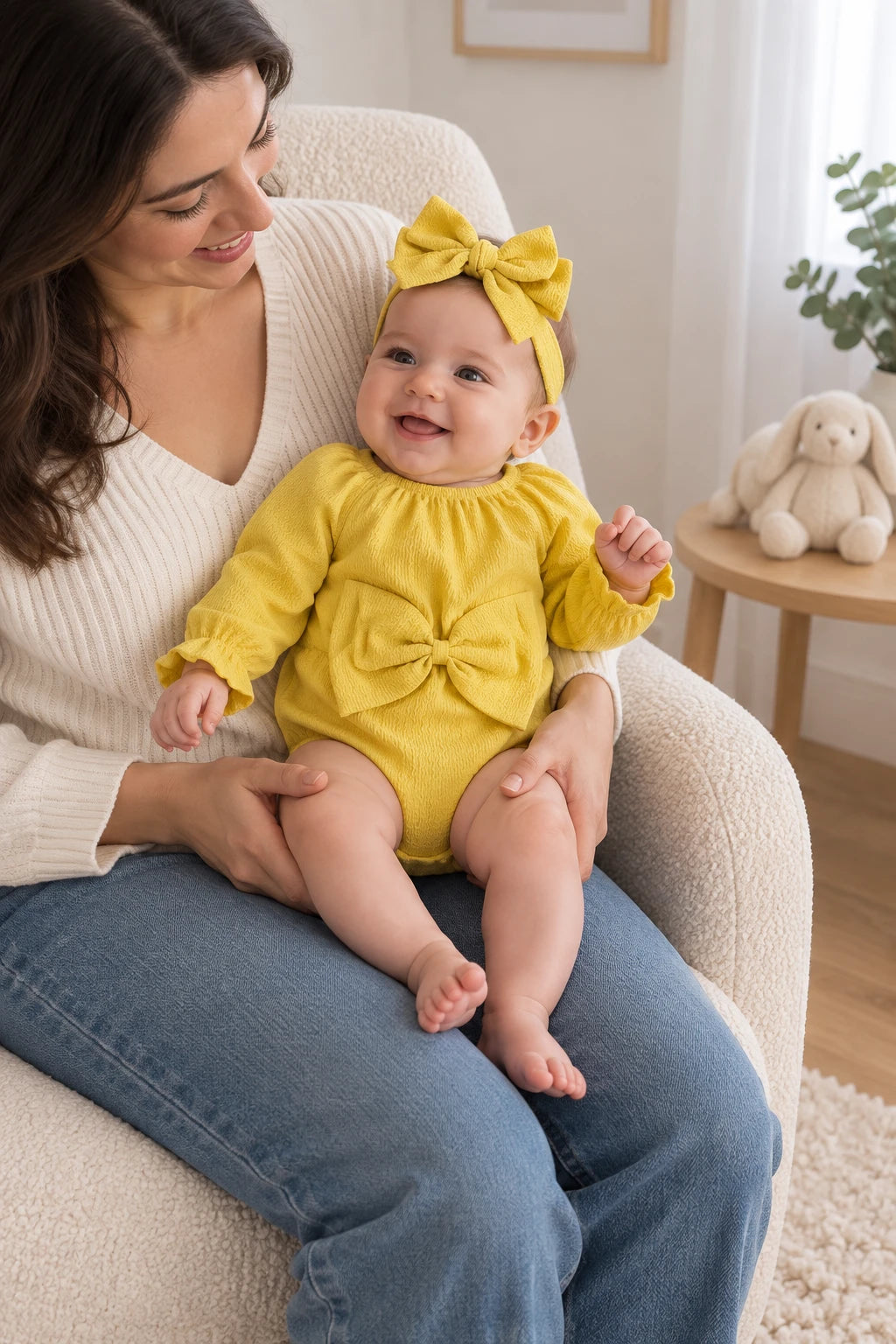 Combinaison Été Bébé Fille - Jaune