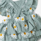 Combinaison Fleurie Bebe - Bleu